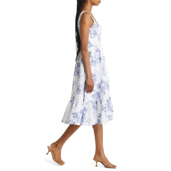 NEW Reformation Bucatini Dress Lupine 12